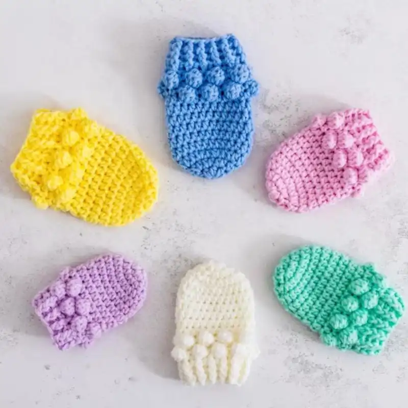 Bobble Stitch Mittens