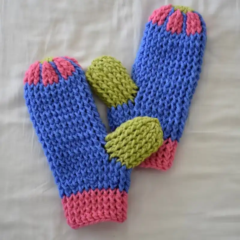 Color Block Mittens