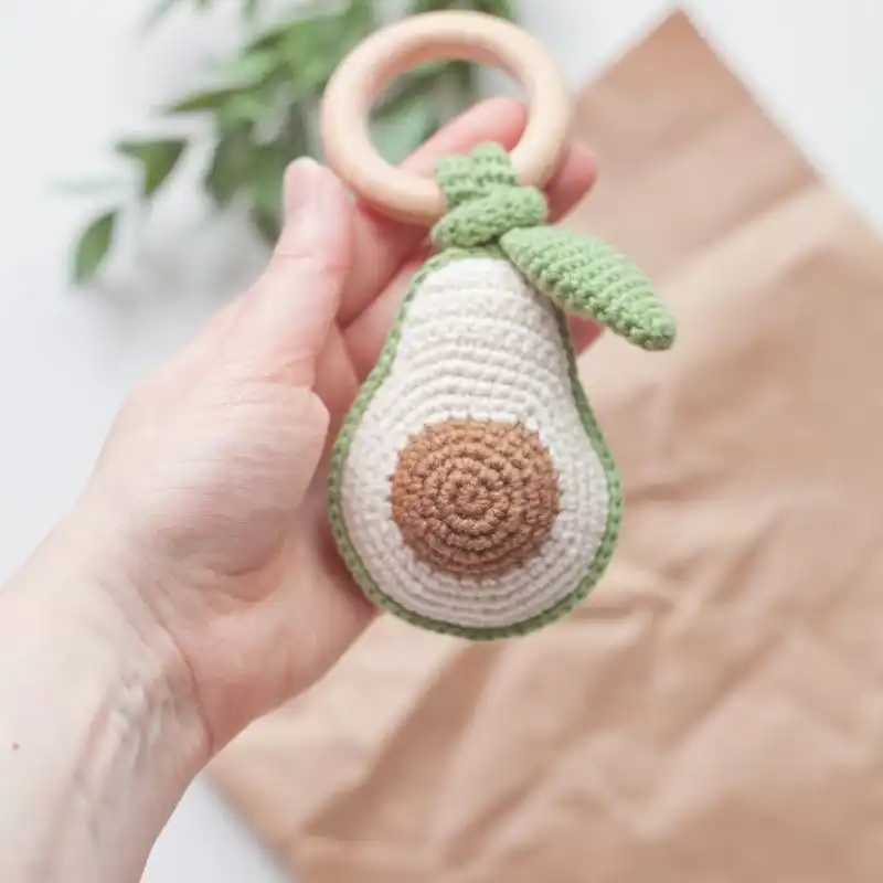 Avocado Rattle Teether