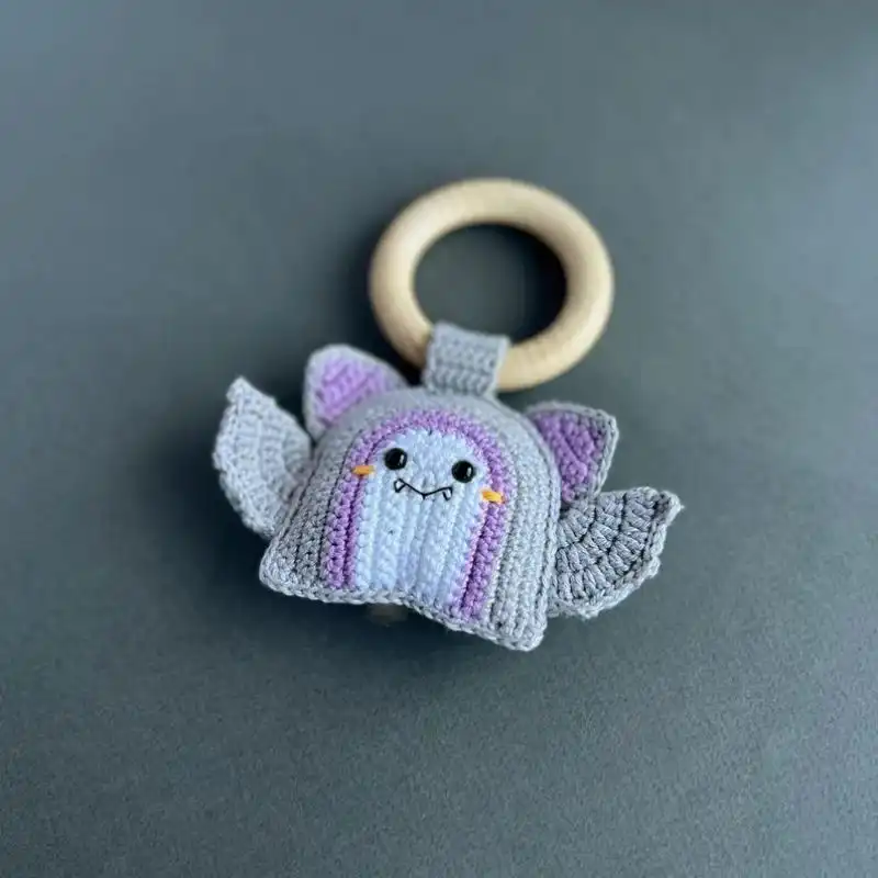 Bat Rainbow Rattle Teether