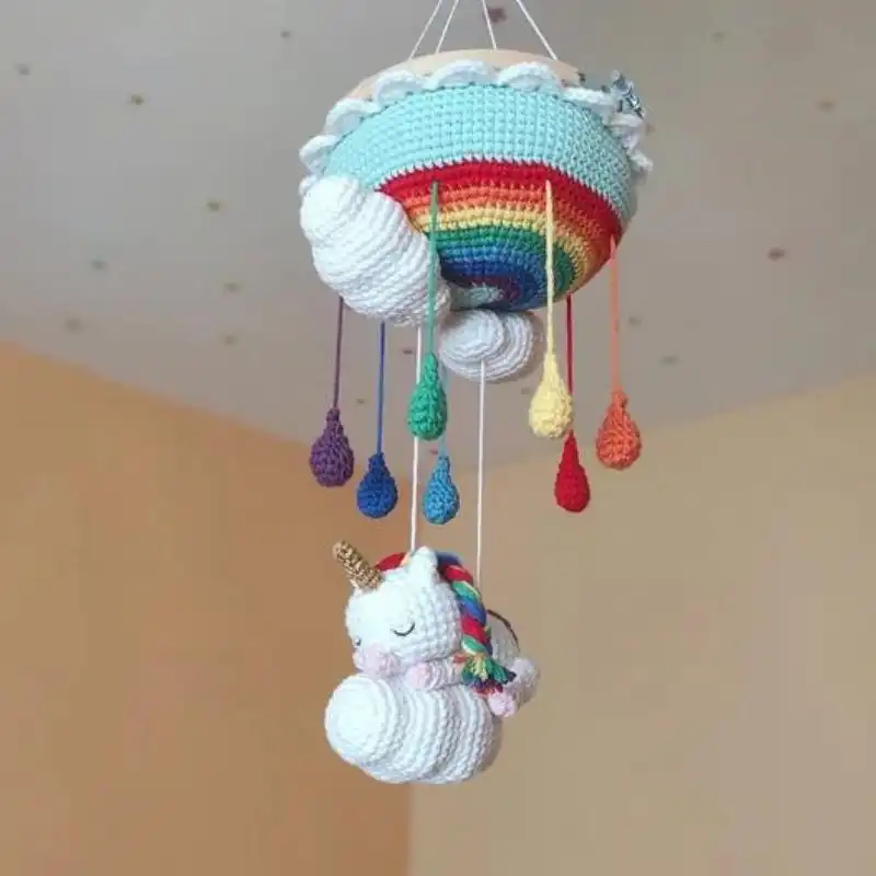 Crochet Unicorn Mobile