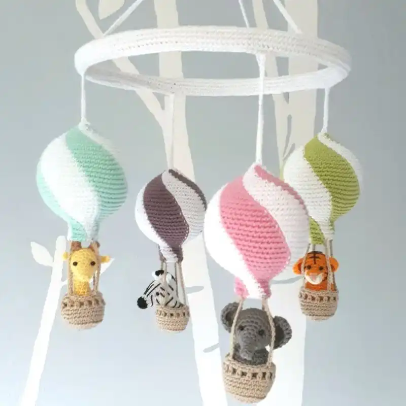 Crochet Hot Air Balloon Mobile