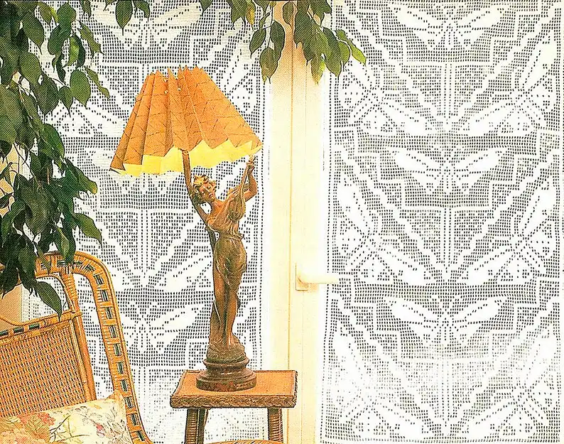 Beautiful Lace Butterflies Crochet Curtains