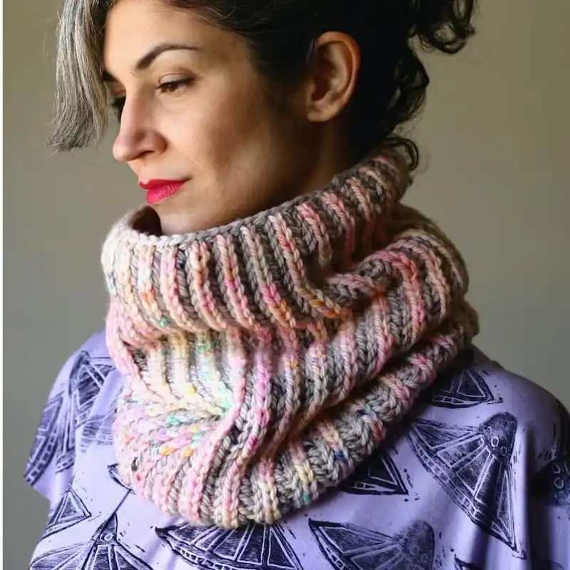 Brioche Cowl Knitting Pattern