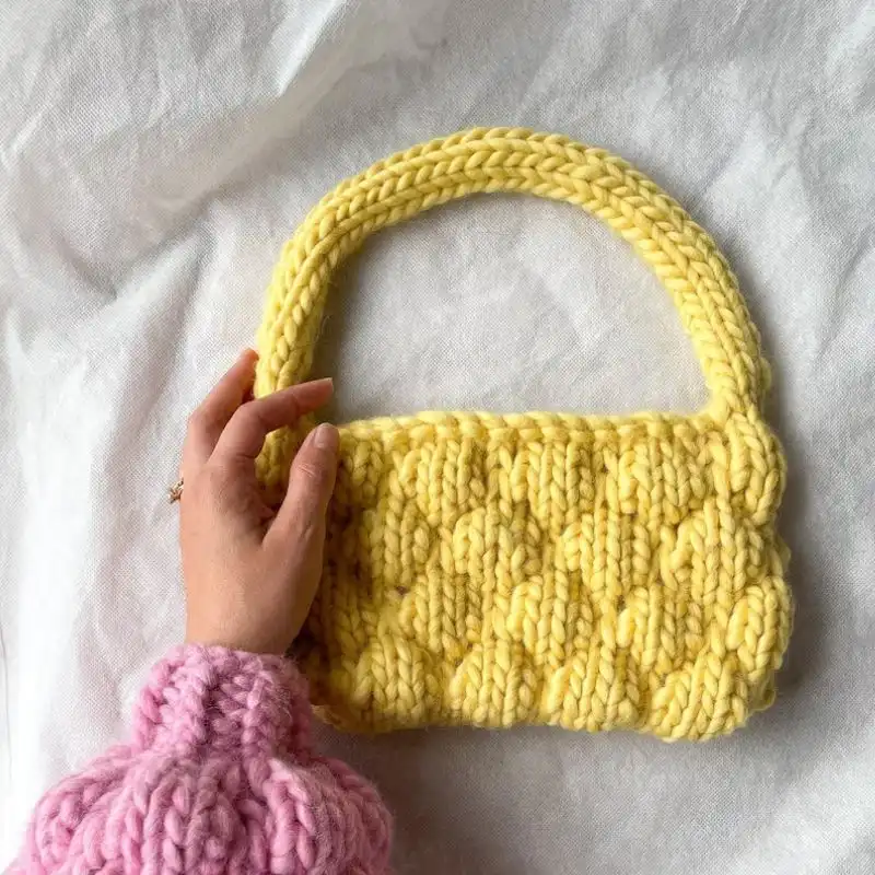 Bubble Bae Bag Knitting Pattern