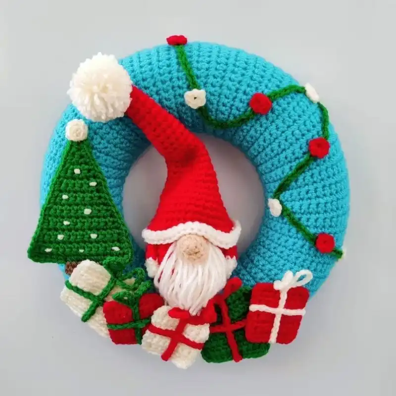 Christmas Santa Gonk Wreath