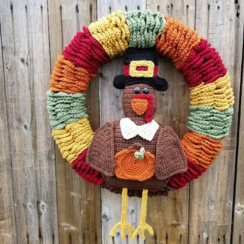 Crochet Thanksgiving Wreath