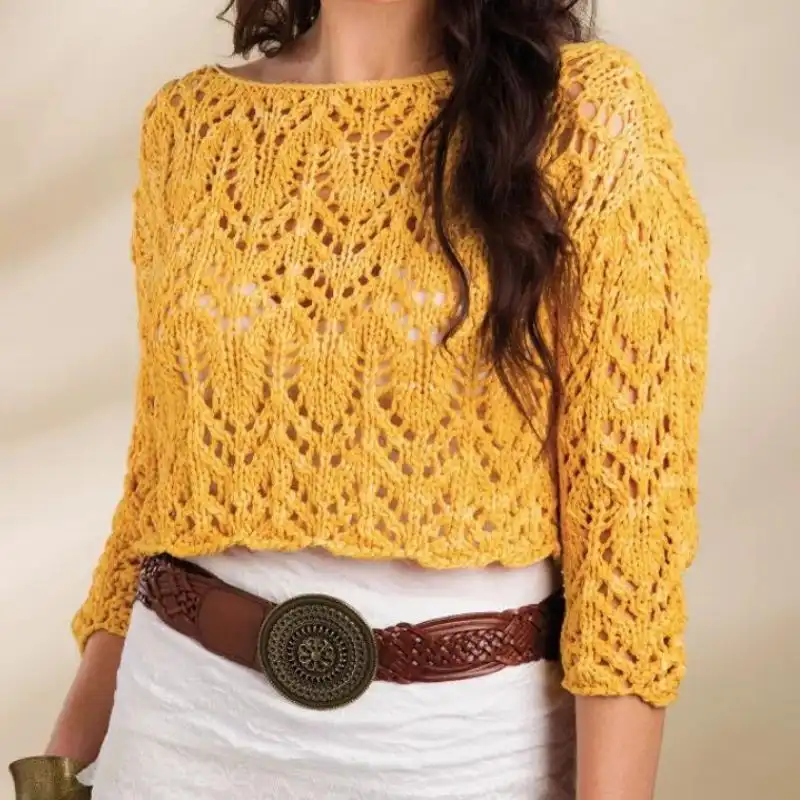 Crop Top Lace Sweater