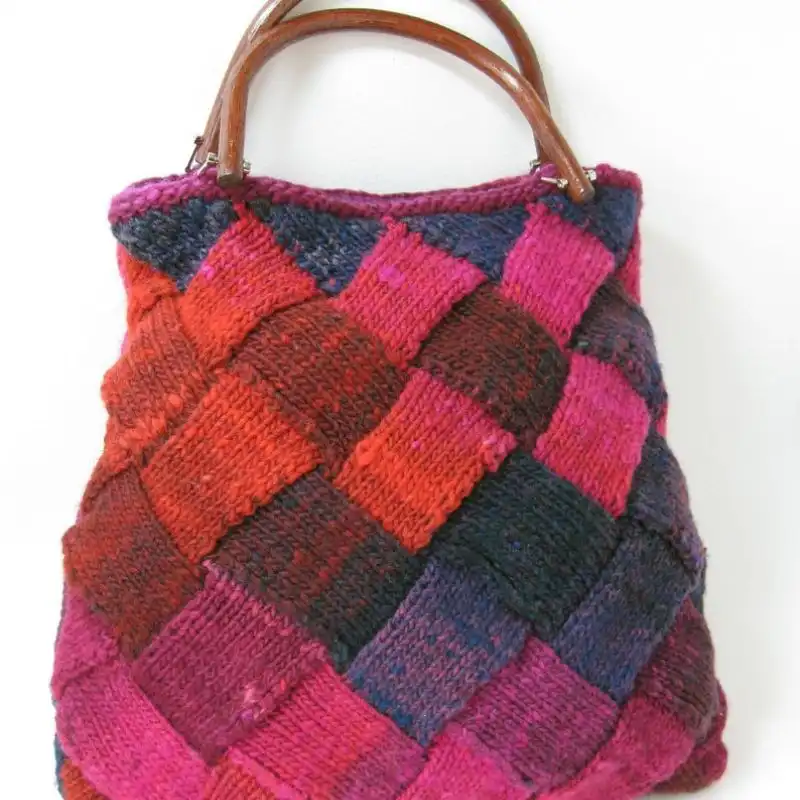 Entrelac Knitted Bag