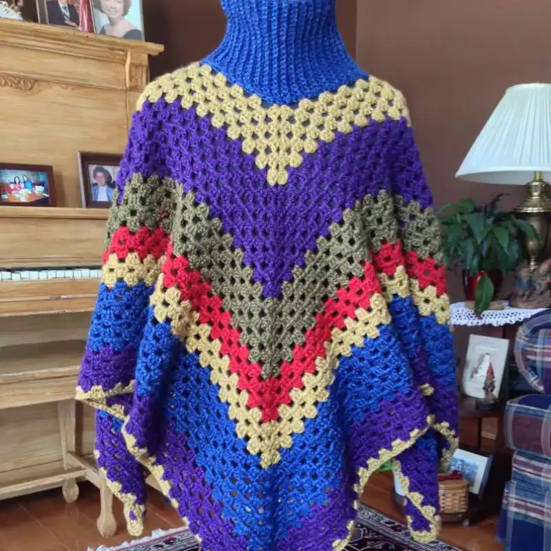 Granny's Turtleneck Poncho