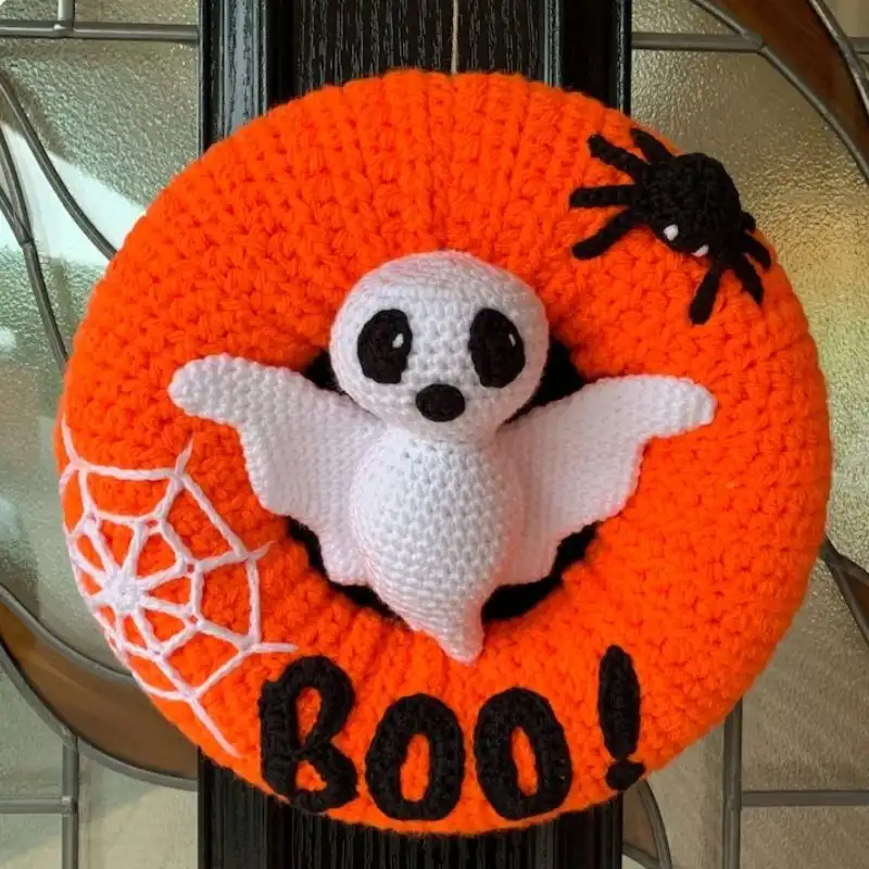 Halloween Ghost Wreath Crochet Pattern