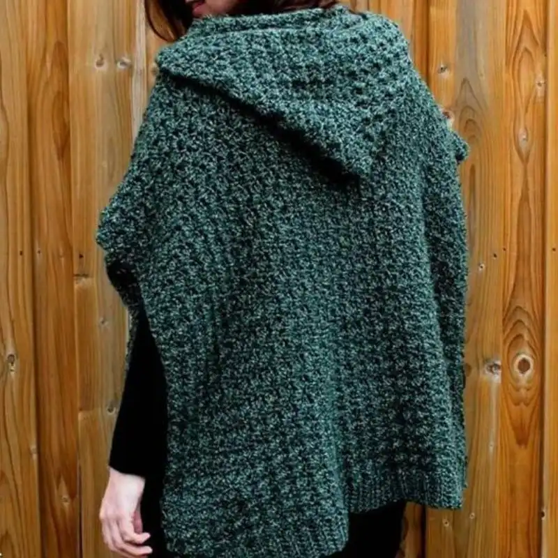 Hooded Poncho Vest