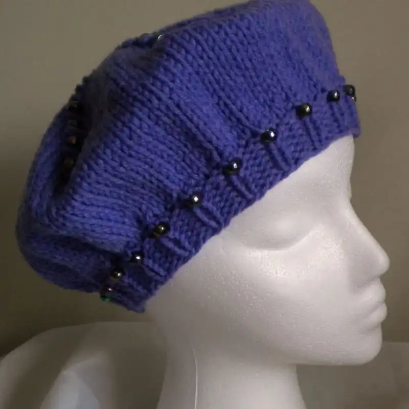 Knit Beaded Beret