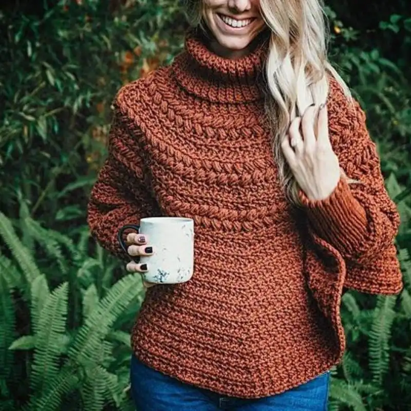 Macchiato Crochet Poncho