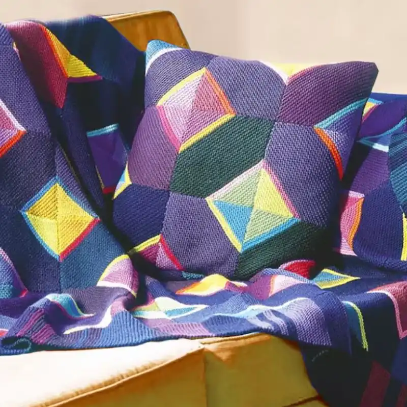 Patchwork Blanket & Throw Pillow