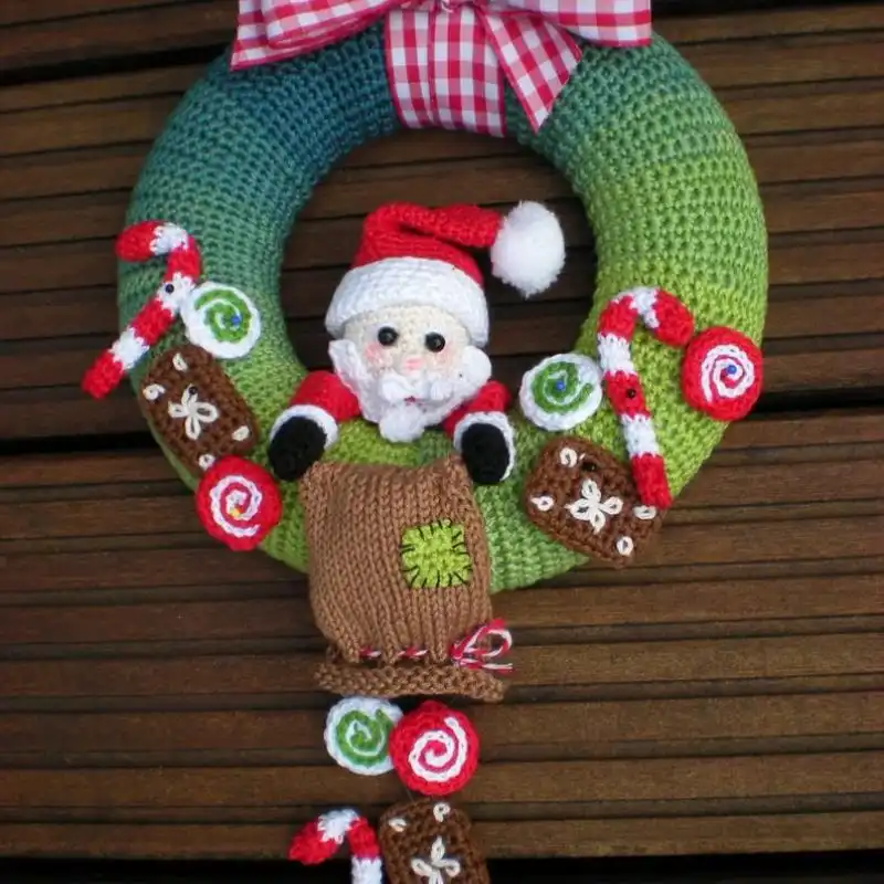 Santa Claus Christmas Wreath 