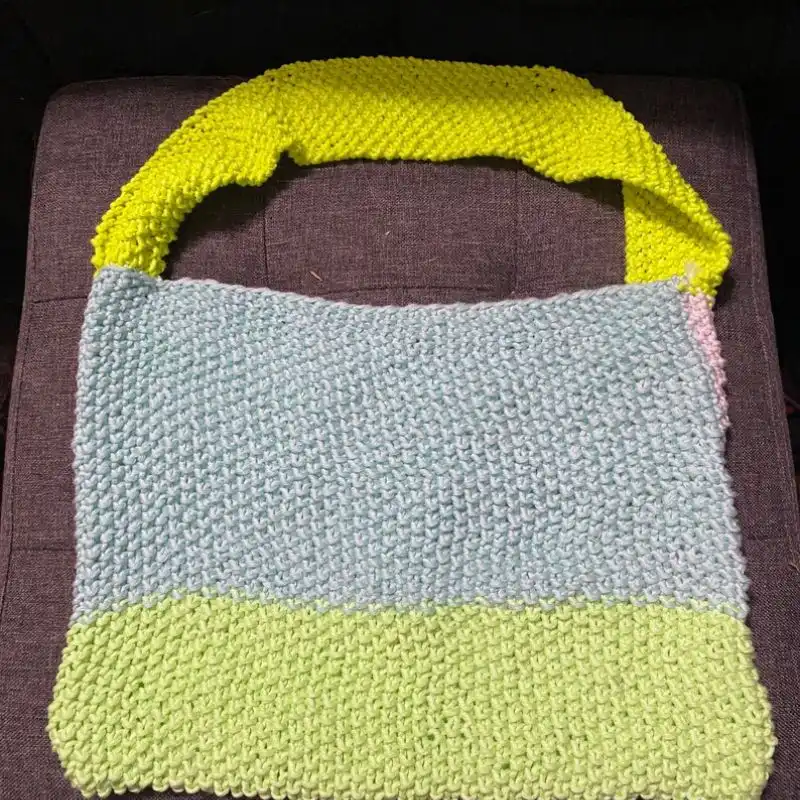 Seed Stitch Tote Bag Knitting Pattern