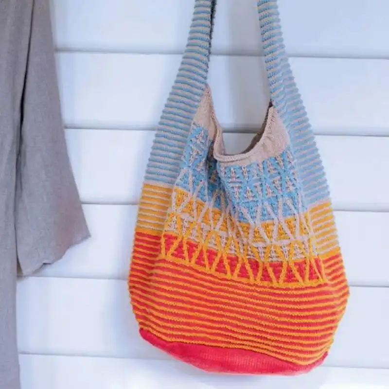 Striped Tote Bag Purse