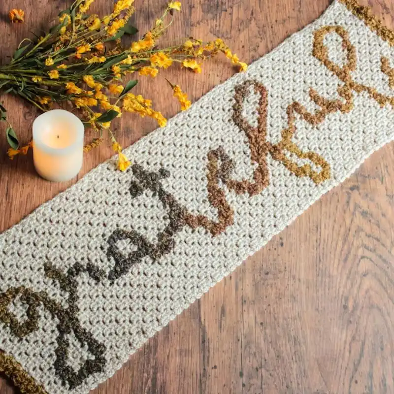 Thanksgiving Grateful Table Runner