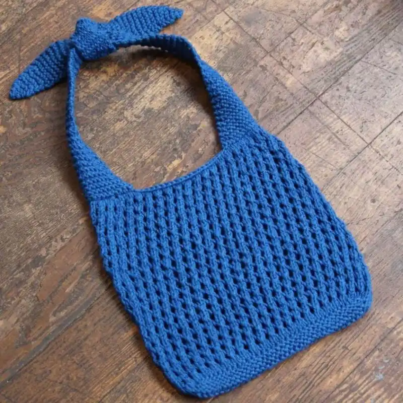 Tie Tote Knitting Pattern