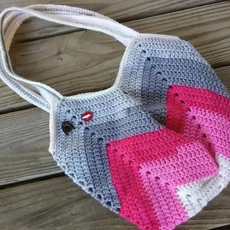 Granny Square Bottom Market Bag