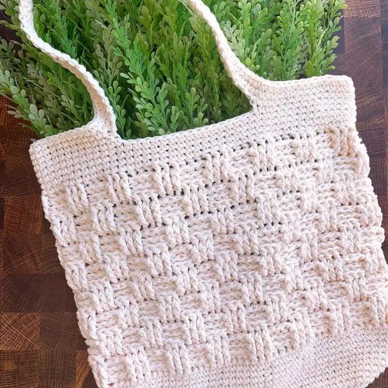 Basketweave Market Bag