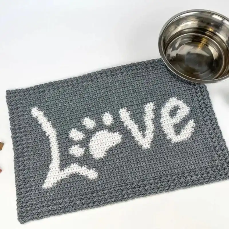 Paw Print Love Mat