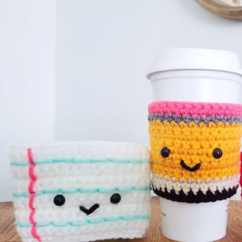 Apple, Pencil & Paper Mug Cozy