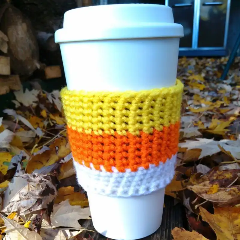 Candy Corn Mug Cozy