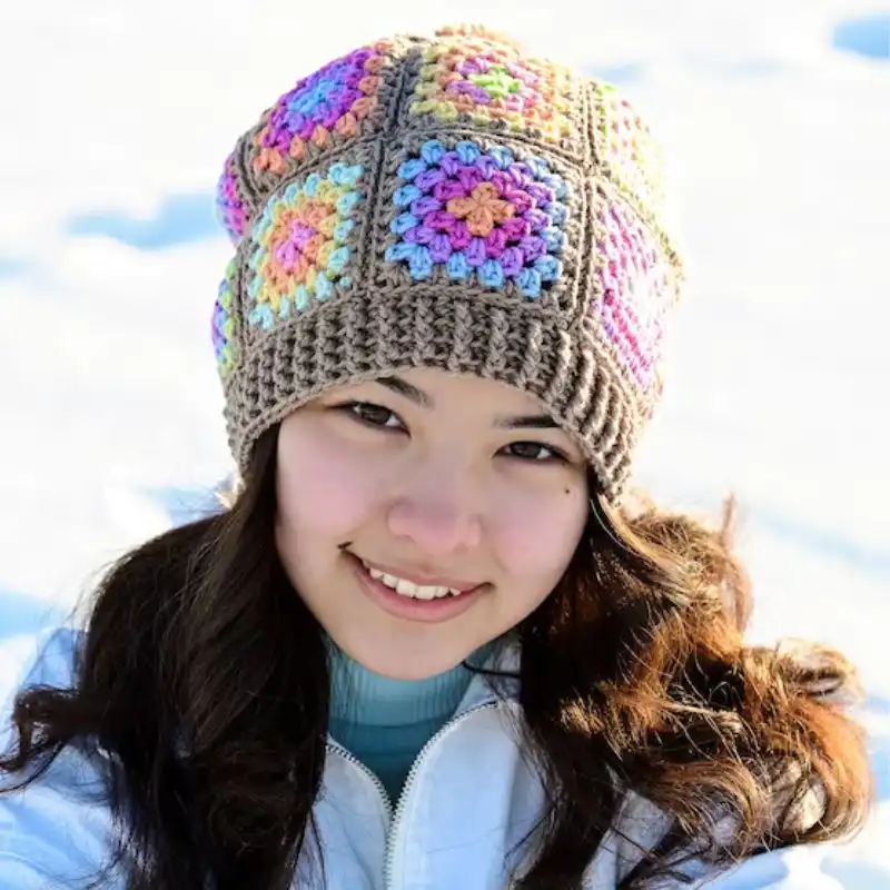 Granny Square Hat