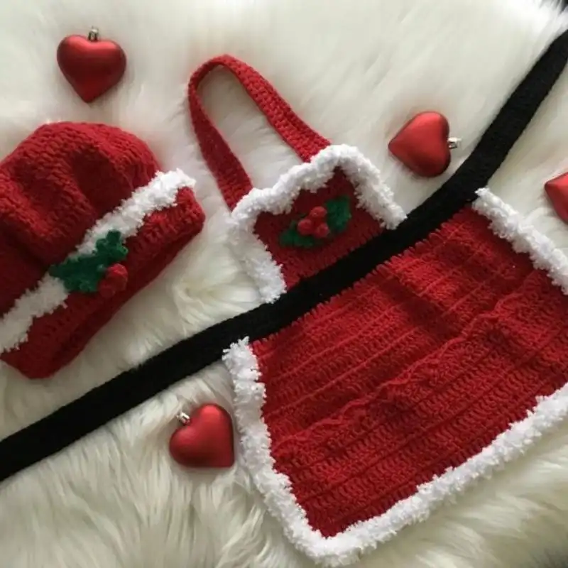 Santa Chef Apron & Hat Set