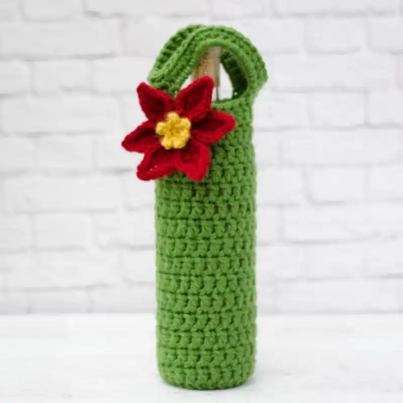 Poinsettia Wine Cozy