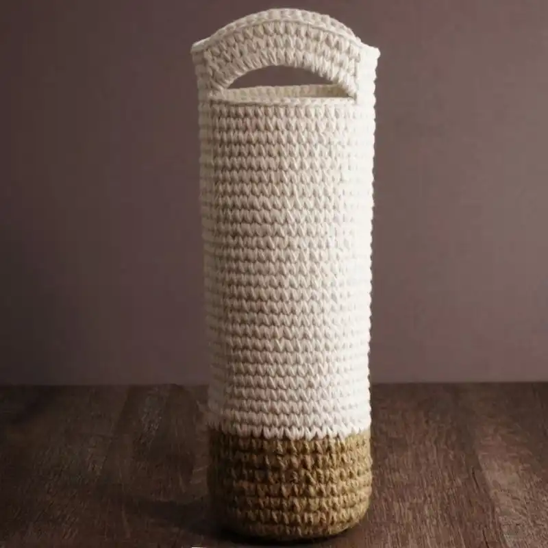 Jute And Cotton Bottle Holder