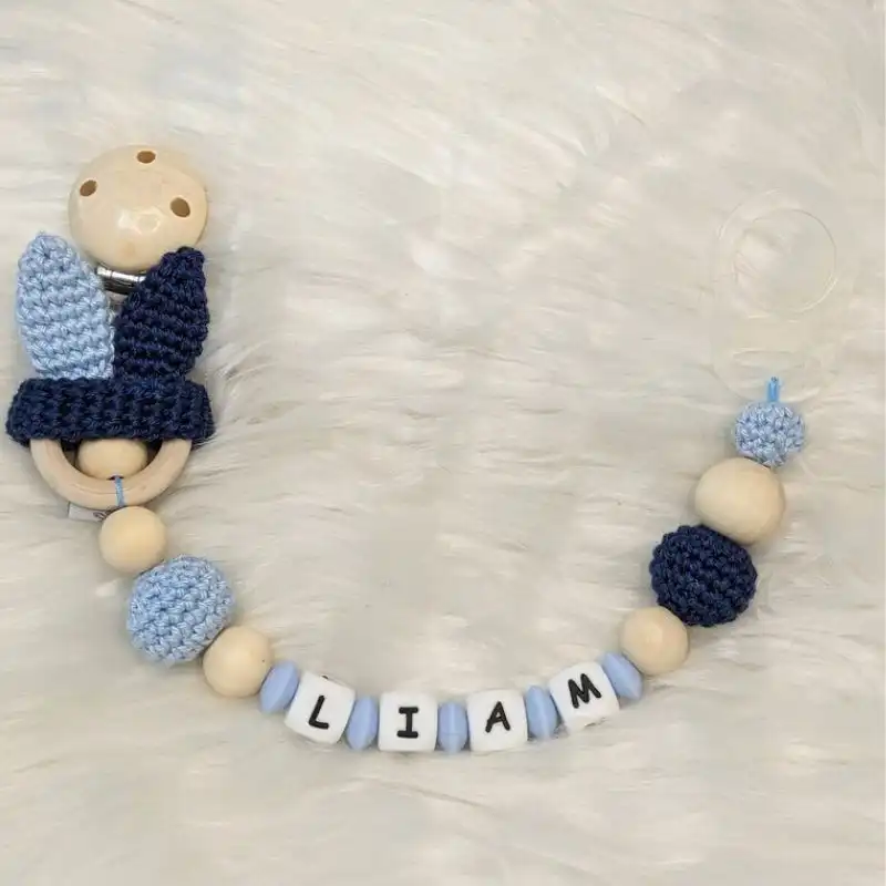 Chain Rabbit Ears Pacifier Clip