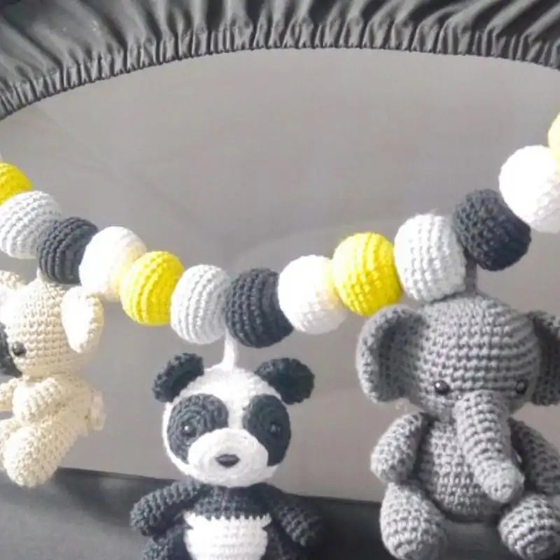 Stroller Chain With Koala, Panda, And Elephant