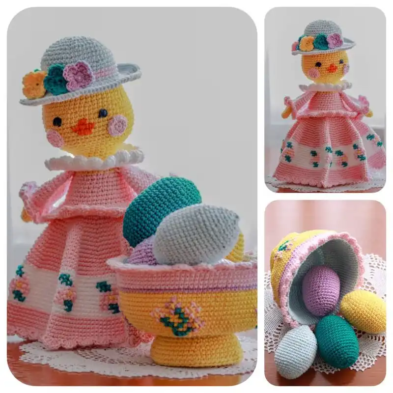 Easter Chick Amigurumi Doll