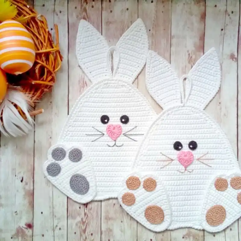 Easter Bunny Rabbit Potholder