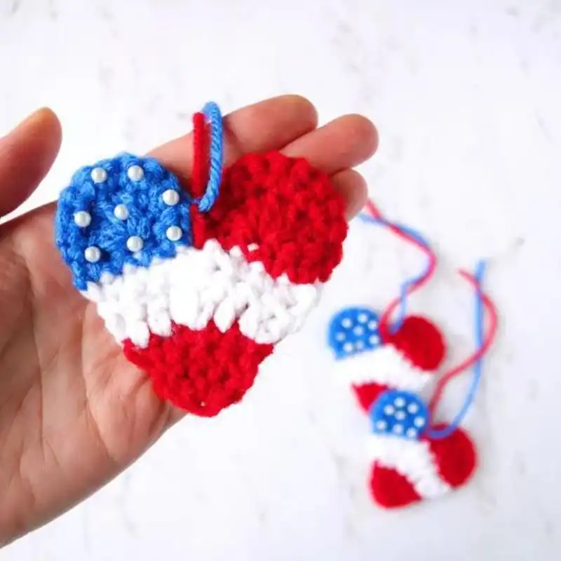 Patriotic Heart Ornament