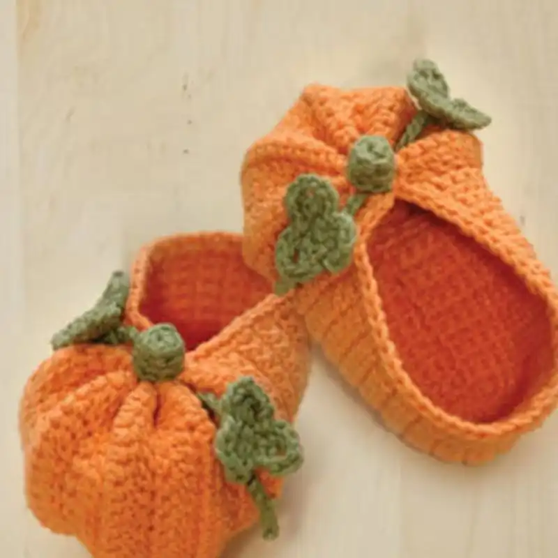 Halloween Pumpkins Baby Booties