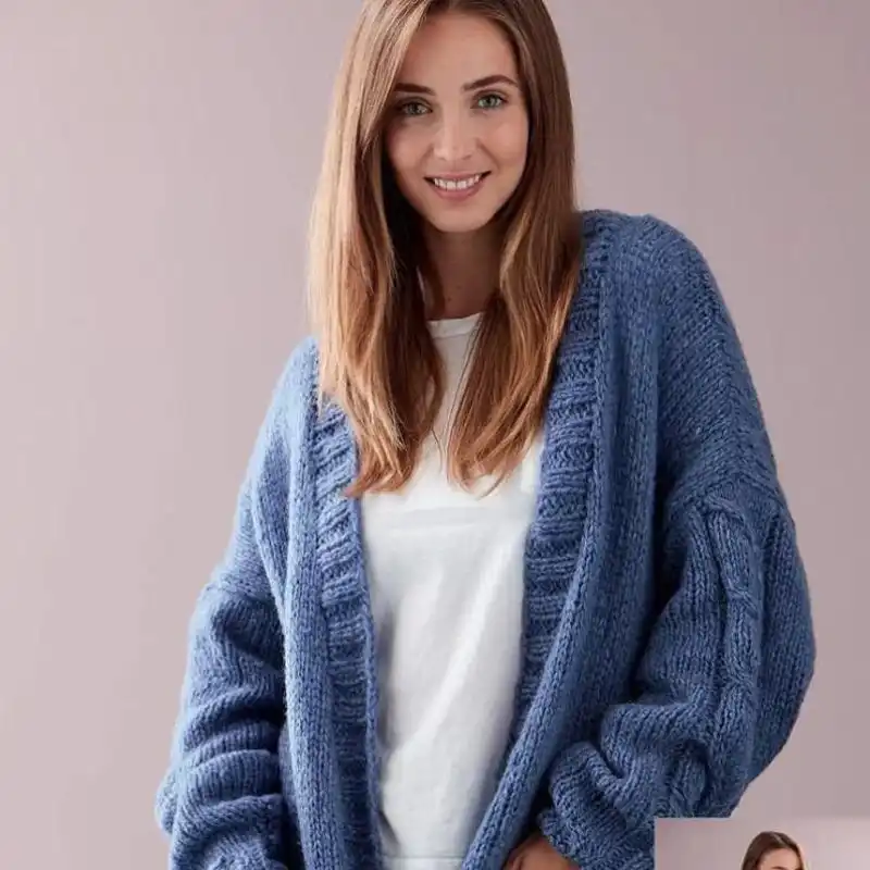 Longline Slouchy Boyfriend Cardigan