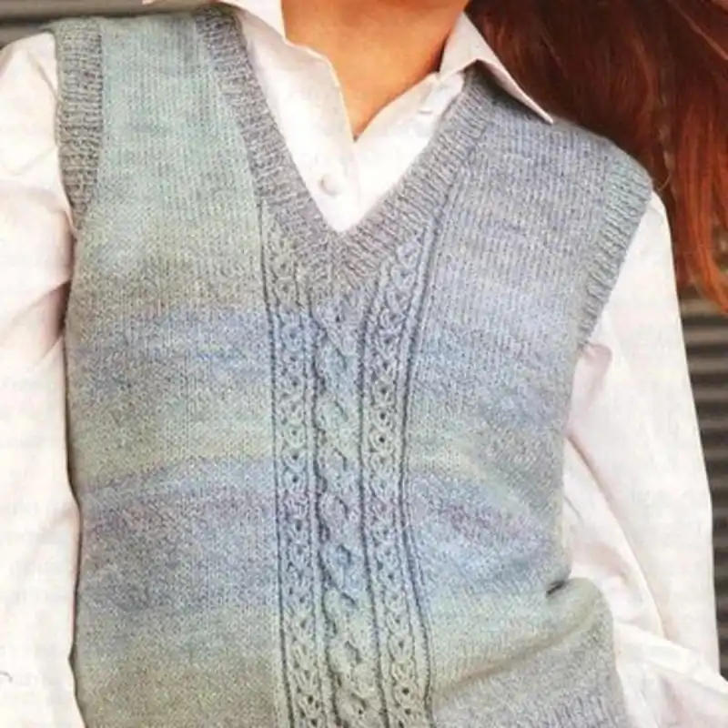 Women's 90s worsted V-Neck Vest