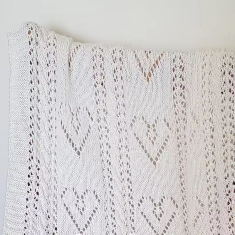 Cable and Lace baby blanket