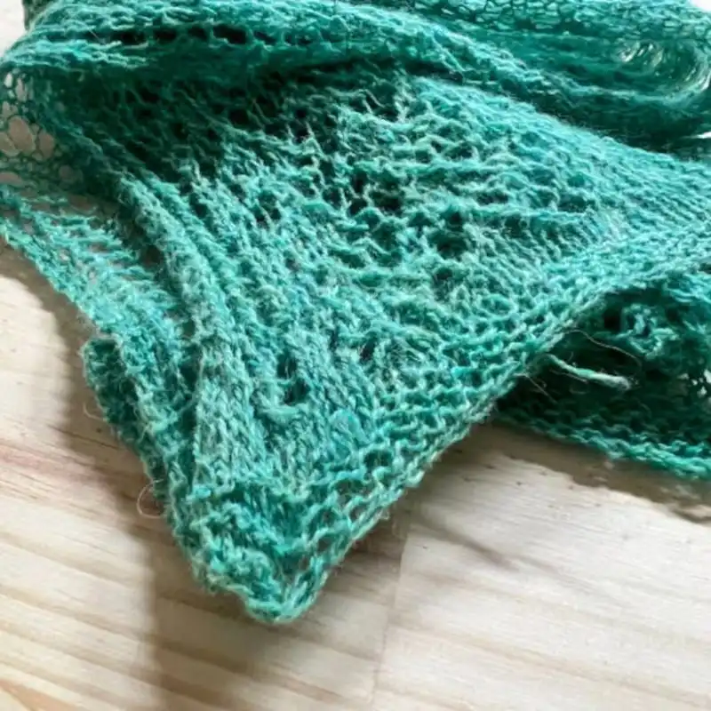 Cascading Diamonds Lace Knit Scarf Pattern