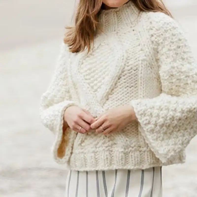 Chunky Crop Top Sweater