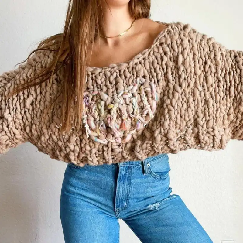 Tangled Heart Crop Sweater