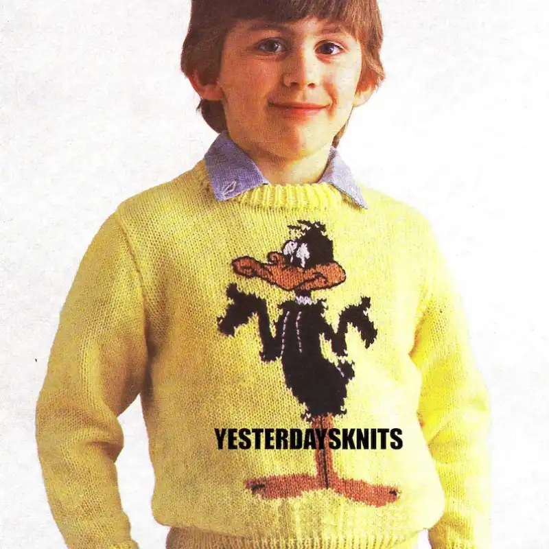 Daffy Duck Intarsia Sweater