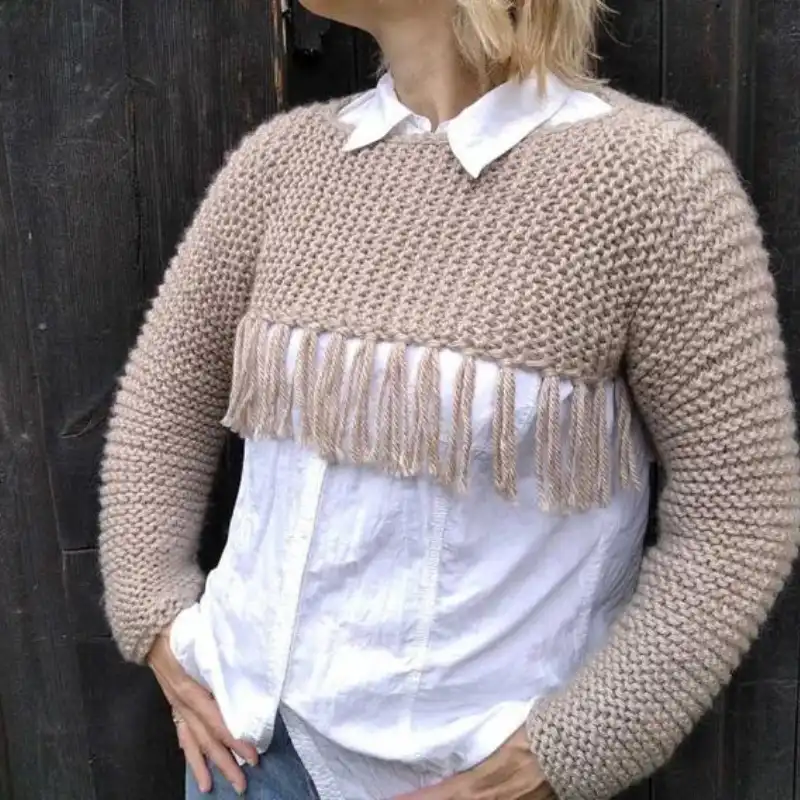 Fringed Sweater