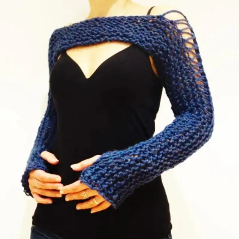 Blue Cropped Sweater