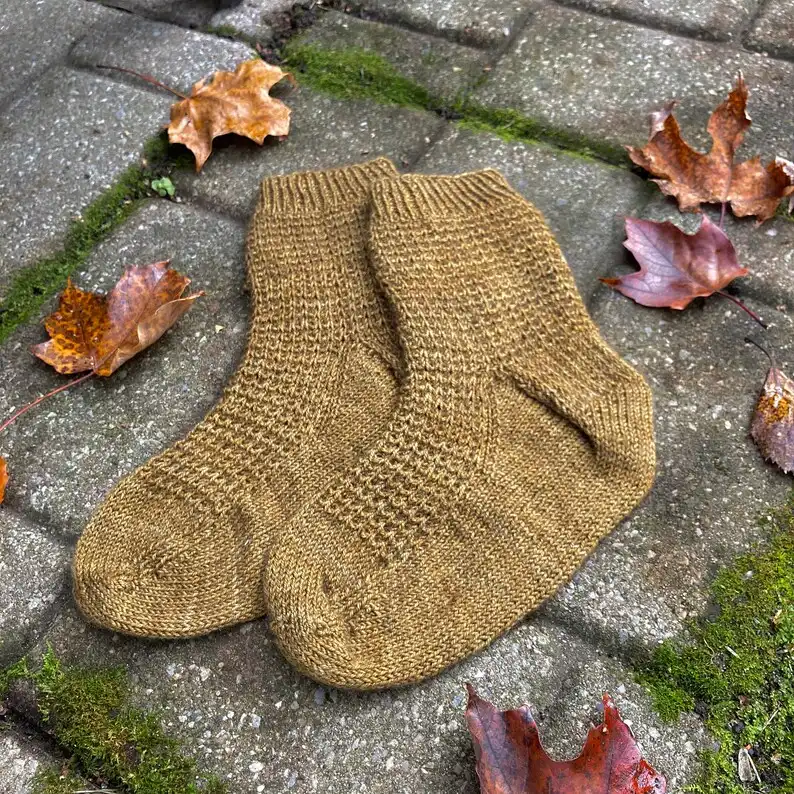 Waffle Stitch Socks