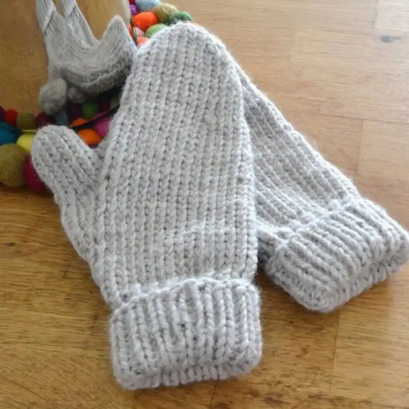 Winter Knitted Mittens 